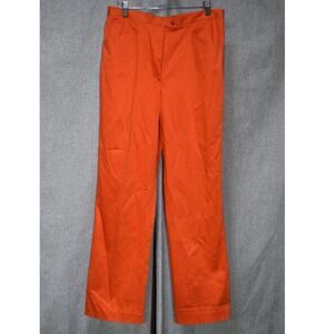 Lafayette 148 New York Orange Tailored Straight Leg Pants 12